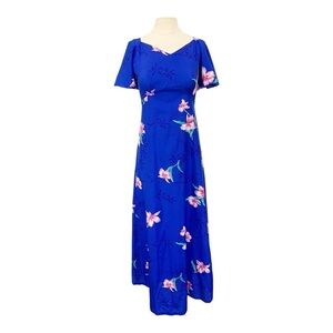 Vintage Hukilau Fashions Hawaiian Maxi Dress Size 6